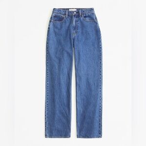 Abercrombie and Fitch Curve Love High Rise SHORT - Loose Jean in Medium Marble